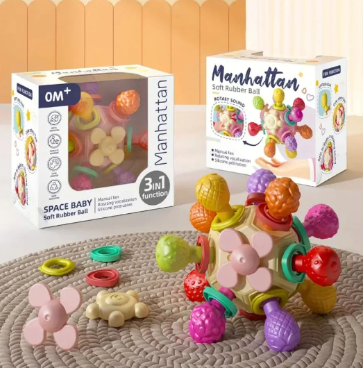 SONAJERO SENSORIAL GIRATORIO SILICONA